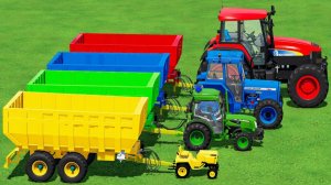 МУЛЬТИКИ ПРО ТРАКТОРА И МАШИНКИ НА ФЕРМЕ ДЛЯ ДЕТЕЙ! ГОНКИ БОЛЬШИХ И МАЛЕНЬКИХ ТРАКТОРОВ С ПРИЦЕПОМ!