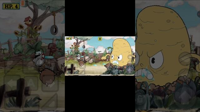 Первый босс в Caphead