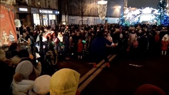 Тверская от Маяковки до Красной площади 2-го января 2018 (народные гуляния) смотреть онлайн