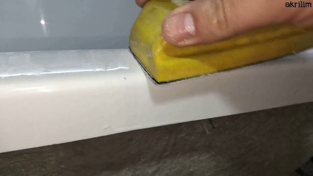 Ремонт трещины на борту акриловой ванны