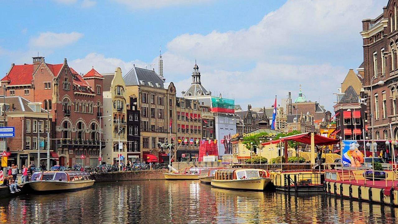 Амстердам, Нидерланды - Amsterdam, Netherlands | вид с дрона смотреть онлайн