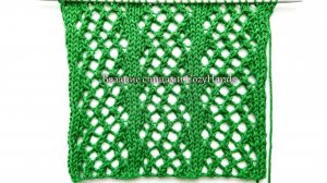 Симпатичный ажурный узор с зигзагами для вязания джемпера, топа, палантина