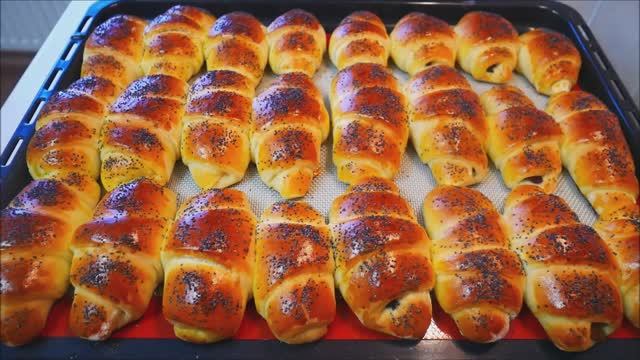 Рогалики на ЙОГУРТЕ с МЁДОМ вкусная домашняя выпечка смотреть онлайн