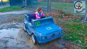 Детская машина Джим на бездорожье - грязь и лужи. Манкиту