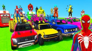 ЧЕЛОВЕК-ПАУК МАК-Трак и его друзья Супер гонки испытание на прыжки в длину! Маккуин замок Диснея