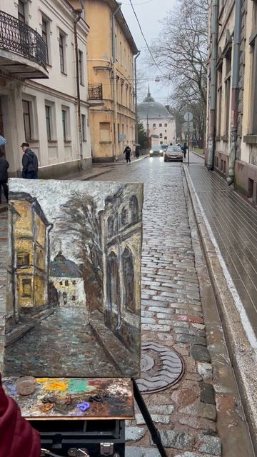 Настоящему художнику дождь не помеха… смотреть онлайн