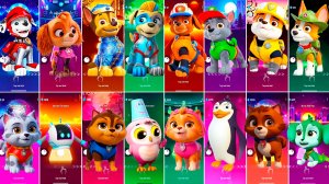 Мультики для Детей Щенячий Патруль Tiles Hop - МАРШАЛЛ, СКАЙ, ГОНЩИК, ЗУМА, РОККИ, КРЕПЫШ