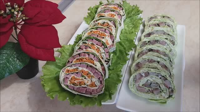 Вкусные и Быстрые ЗАКУСКИ на Праздничный стол.Закуски из лаваша.Закуски на Новый Год смотреть онлайн