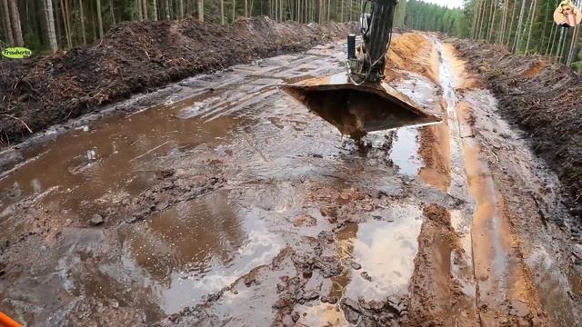Строительство, дренажные работы в лесу, продолжение смотреть онлайн