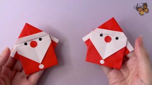 Дед Мороз оригами. Новогодние поделки из бумаги