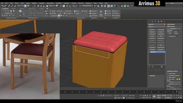 8 - Dining Table with Chairs 1 - Modeling смотреть онлайн