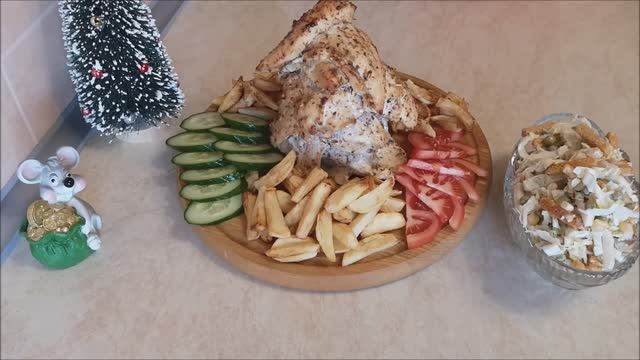 Куриное Филе в сметанном соусе с Картошкой в духовке и Легкий Быстрый салат.Ужин на Скорую руку смотреть онлайн