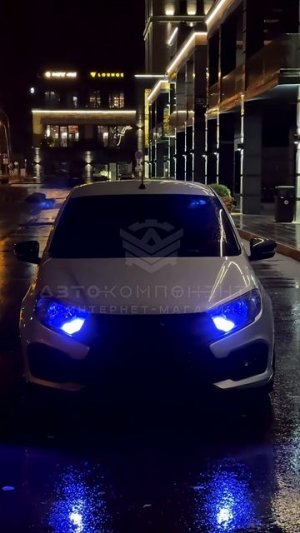 Светодиодные лампы с приветствием в ДХО💥#ваз #лада #иномарки #тюнинг