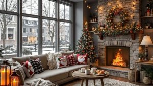 Уютная новогодняя атмосфера в кофейне 🎄🔥