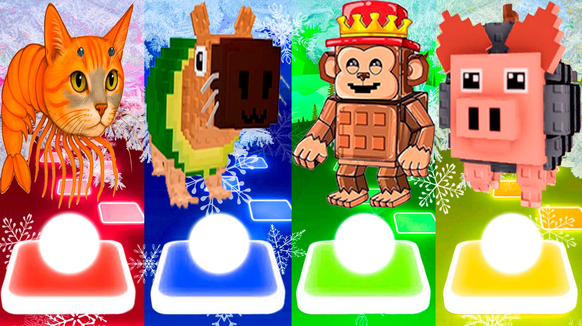 ТРИПИ ТРОПИ 🆚 ПИПИ АВОКАДО 🆚 РАККУН ДЖАНДЕЛИНИ 🆚 СВИНИНО БОРДИНО | Tiles Hop №305 смотреть онлайн