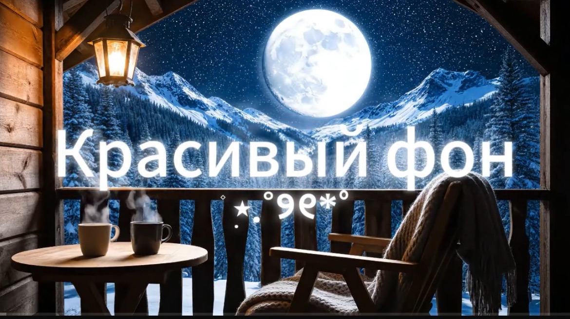 Окно в зиму: Живая картина для созерцания. Фон без звука