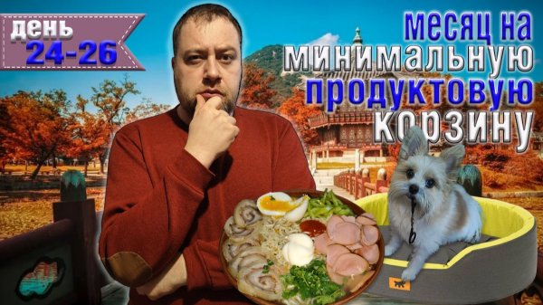 Месяц на минимальную продуктовую корзину 8500 рублей. День 24-26.
