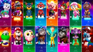 Мультики для Детей Щенячий Патруль Tiles Hop - ЭВЕРЕСТ, ГОНЩИК, МАРШАЛЛ, РОККИ, ТРАКЕР, СКАЙ