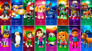 Мультики для Детей Щенячий Патруль Tiles Hop - МАРШАЛЛ, СКАЙ, ГОНЩИК, РОККИ, ЗУМА