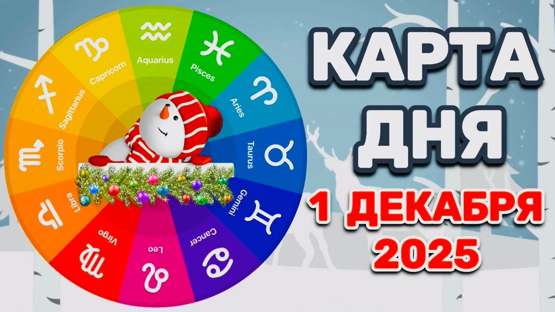 "КАРТА ДНЯ" на 1 ДЕКАБРЯ 2025 года (Оракул ЛЕНОРМАН)!!! смотреть онлайн