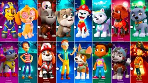 Мультики для Детей Щенячий Патруль Tiles Hop - ГОНЩИК, СКАЙ, МОТОР, МАРШАЛЛ, ЭВЕРЕСТ, ЗУМА, РОККИ