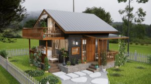 Самый уютный дом 6x6 м с мансардой! 🌿 Две спальни и умная планировка