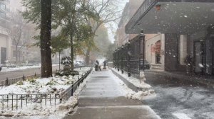 США. Прогулка в снегопад по Чикаго в формате 4К