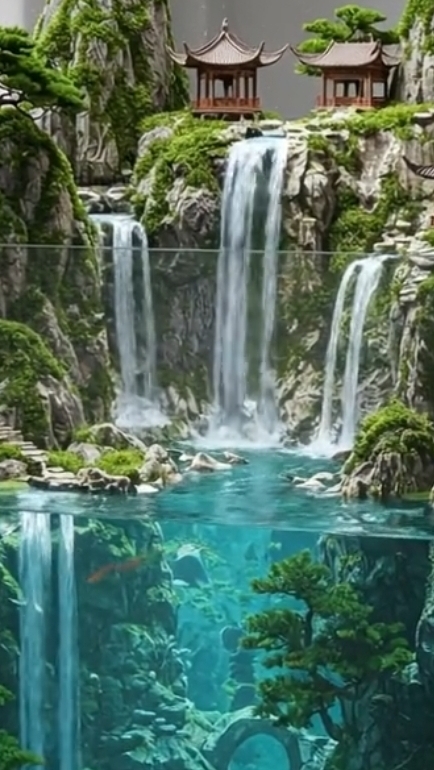 Идея оформления аквариума с камнями с помощью искусственного интеллекта. смотреть онлайн