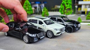 Модельки БМВ, Мерседес, Майбах модели Технопарк. Про машинки