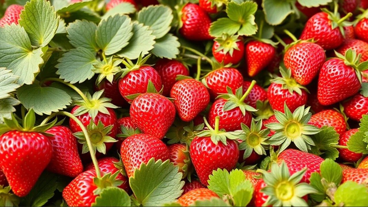 Клубника. Мужские и женские цветки на клубнике. смотреть онлайн