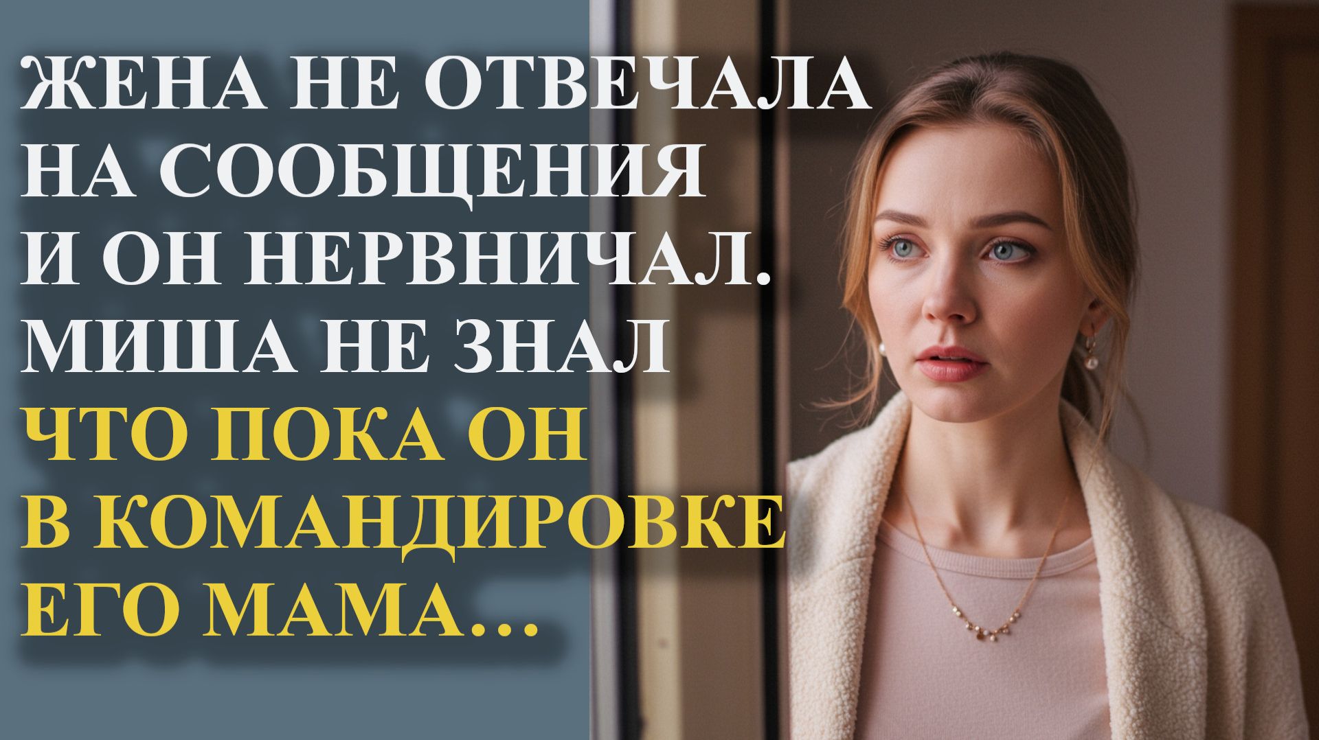 Жена не отвечала на сообщения и Миша нервничал. Он не знал что пока был в командировке его мама