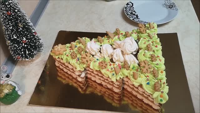 НОВОГОДНИЙ торт ЁЛКА с БЕЗЕ и СОЛЁНОЙ КАРАМЕЛЬЮ.Вкуснее не бывает. Новый год смотреть онлайн