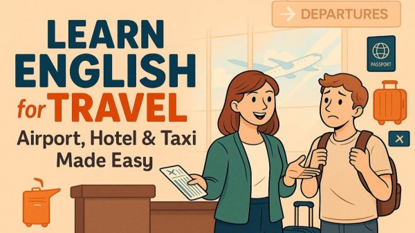 Learn English for Travel ✈️ Airport, Hotel & Taxi Made Easy | Real Conversations for Beginners