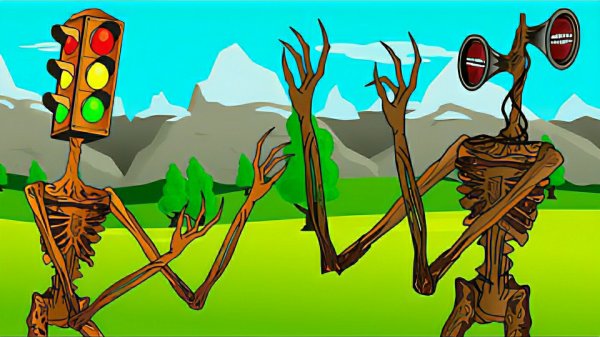Сиреноголый против Светофороголового. Sirenhead vs. Traffic light head