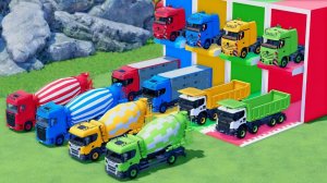 Катаемся на крутых разноцветных машинках и грузовиках из мультиков для детей 🚗 №8