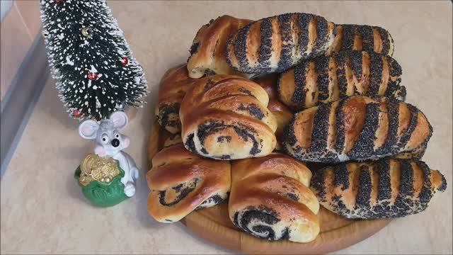 Булочки с маком .Выпечка на кефире.Булочки в домашних условиях в духовке.Вкусная домашняя выпечка смотреть онлайн