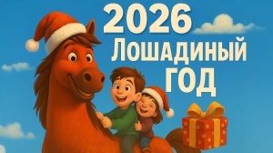 Новый год лошади 2026. Детская песенка про новый год, ёлу и деда мороза!