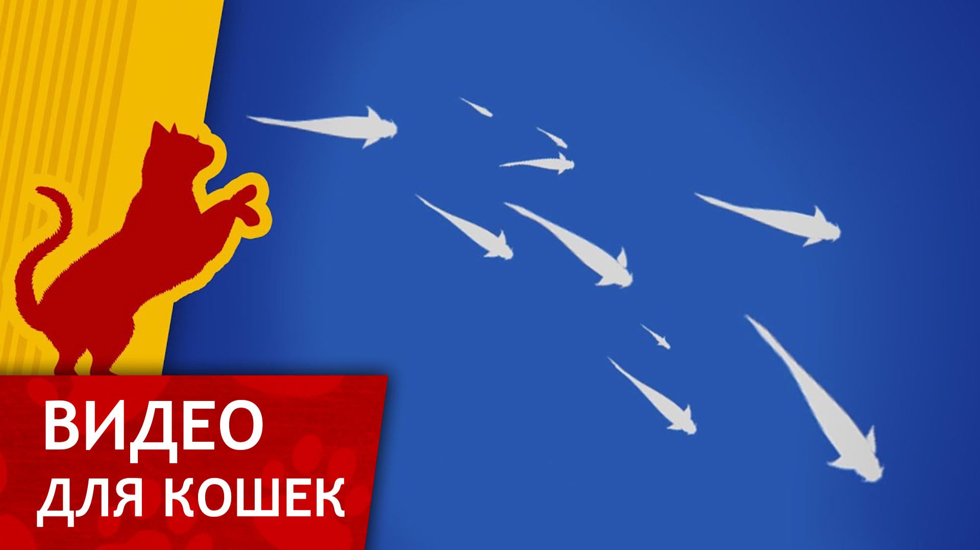 Видео для кошек - Силуэты рыб (Развлеки своего кота) смотреть онлайн