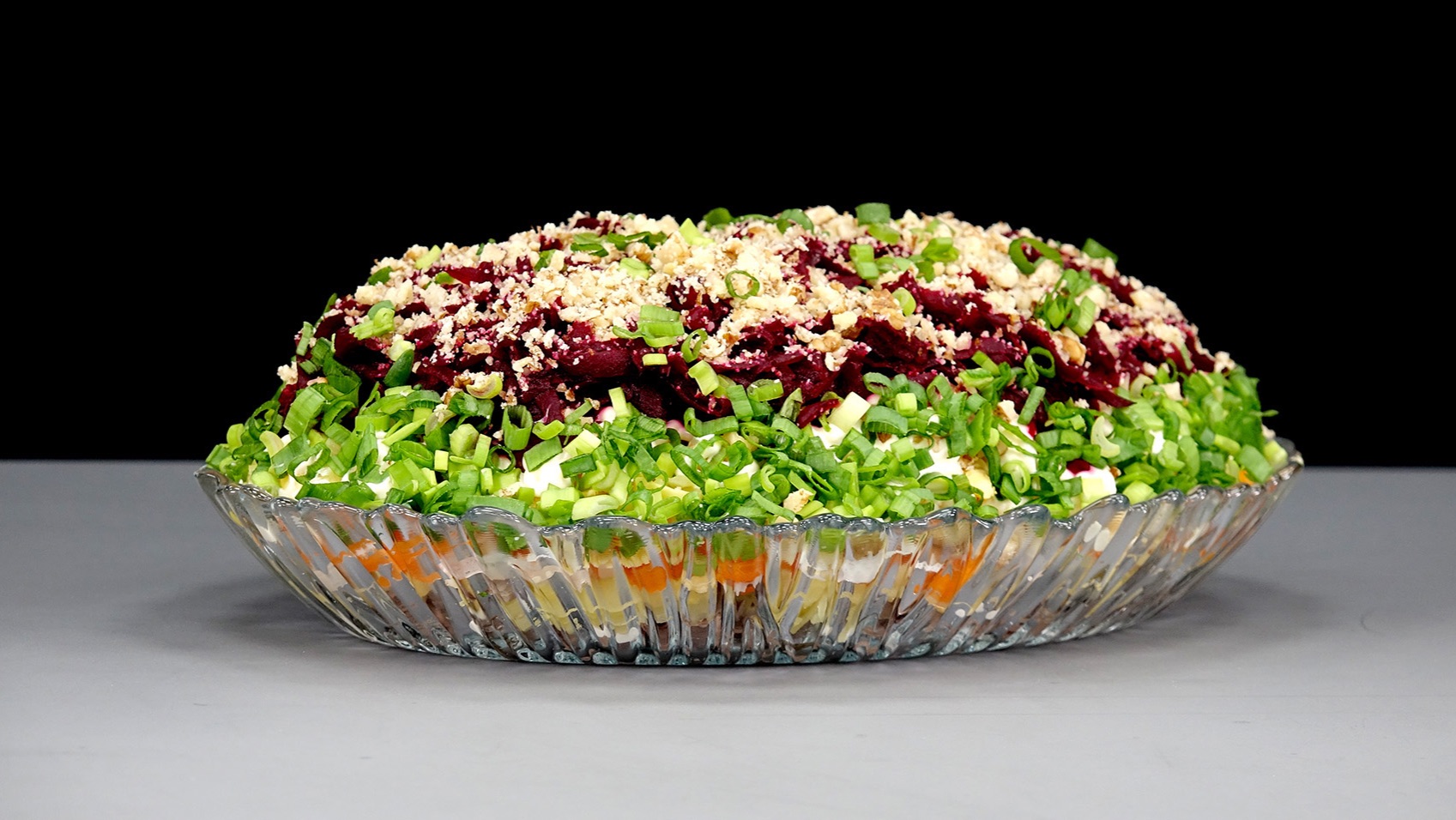 Новый салат ВОЗДУШНАЯ ГОРА, а муж называет СЕРДЦА ПОД ШУБОЙ