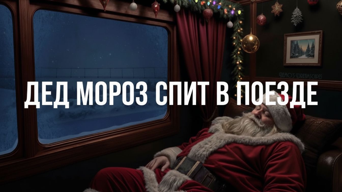 Релакс для сна - Дед Мороз спит в поезде и ты по спи смотреть онлайн