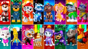 Мультики для Детей Щенячий Патруль Tiles Hop - ОЛ, ГОНЩИК, МАРШАЛЛ, ЗУМА, СКАЙ, РОККИ