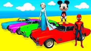 Развивающий Мультики про Машинки Супергерои и Большой Автовоз Детский Учим Цвета