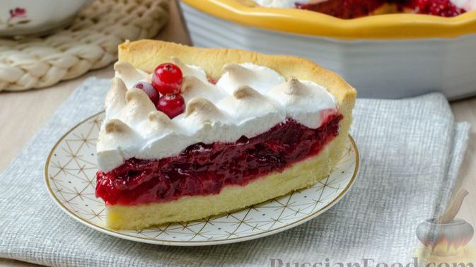 Ягодная кислинка под воздушными облаками. ПИРОГ С КЛЮКВОЙ И МЕРЕНГОЙ смотреть онлайн