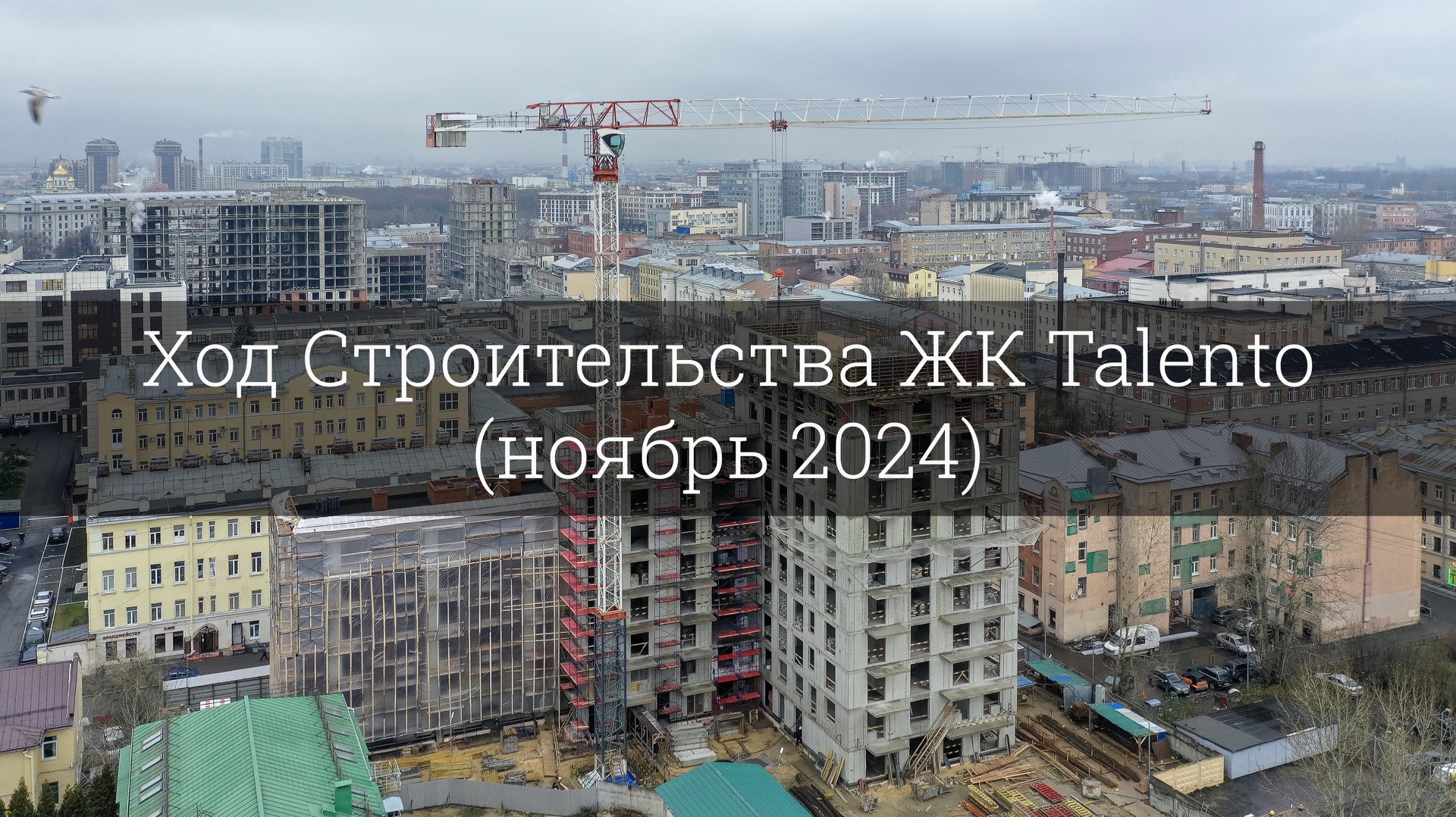 Ход Строительства ЖК Talento (ноябрь 2024) смотреть онлайн