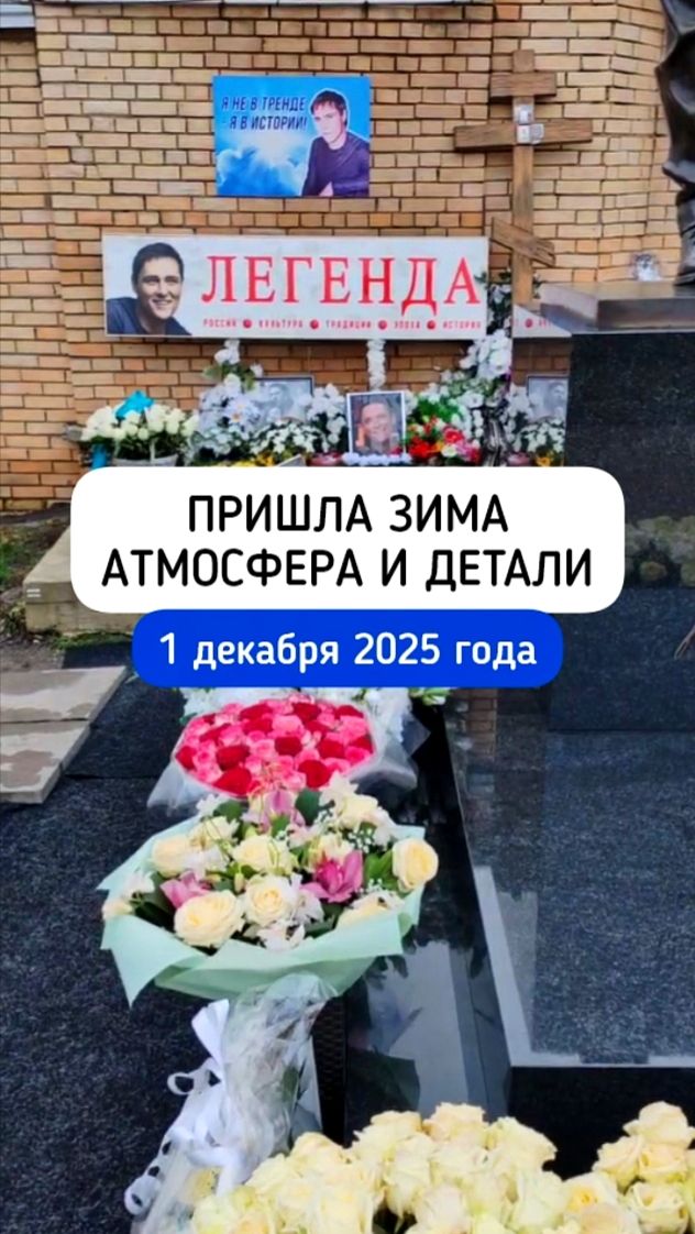 в первый день зимы: взгляд на могилу Юрия Шатунова #shorts #шатунов #белые розы #ласковыймай #2025 смотреть онлайн