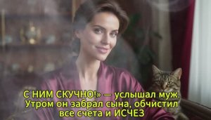 С НИМ СКУЧНО!» — услышал муж. Утром он забрал сына, обчистил все счета и ИСЧЕЗ.