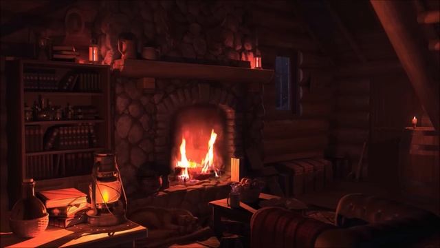 Вьюга, камин, дом