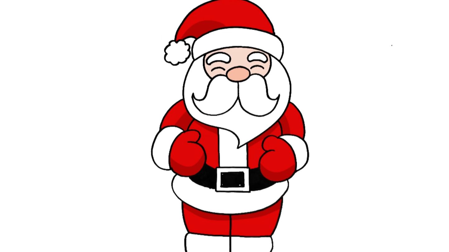 Как нарисовать Деда Мороза - простой и легкий урок смотреть онлайн