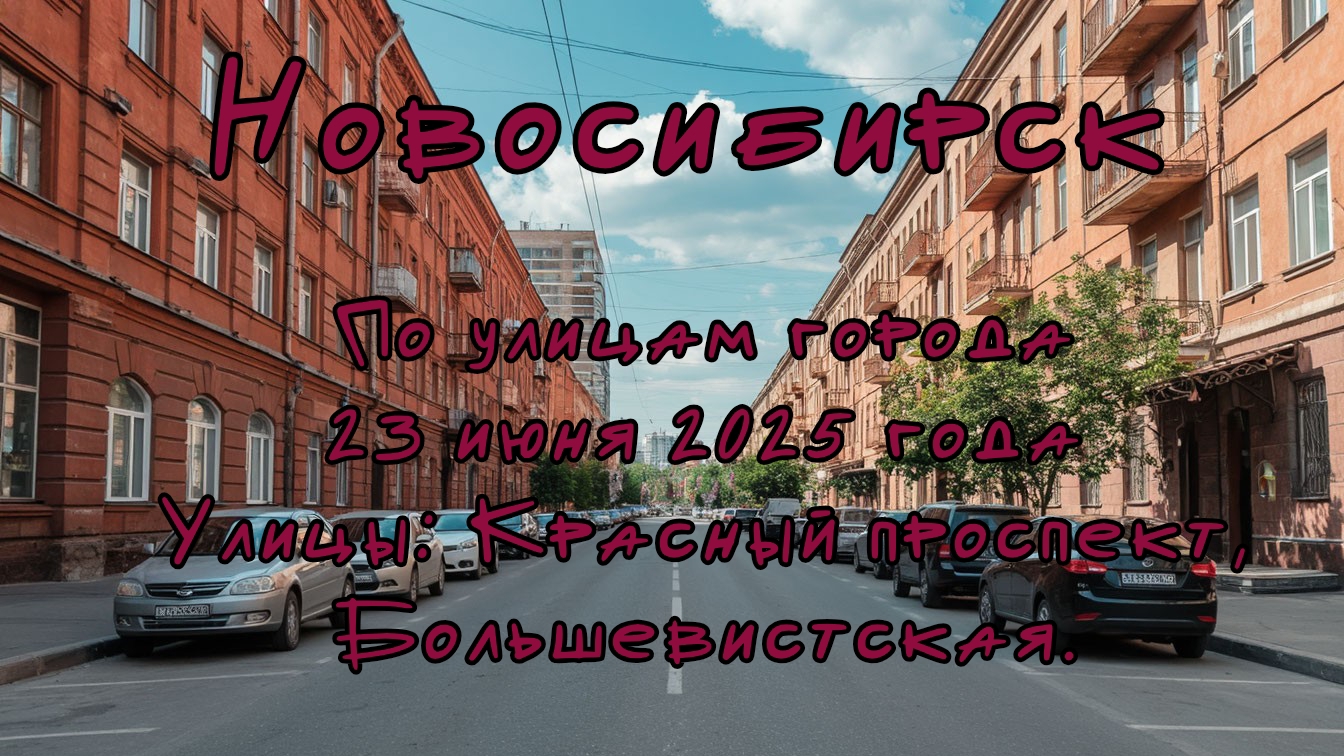 Новосибирск. По улицам города 23 июня 2025 года. Улицы: Красный проспект, Большевистская. смотреть онлайн
