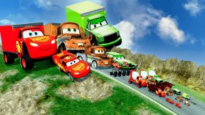 Сотни грузовиков Маквин против СПУСКА СМЕРТИ! Кто выстоит? – BeamNG.Drive